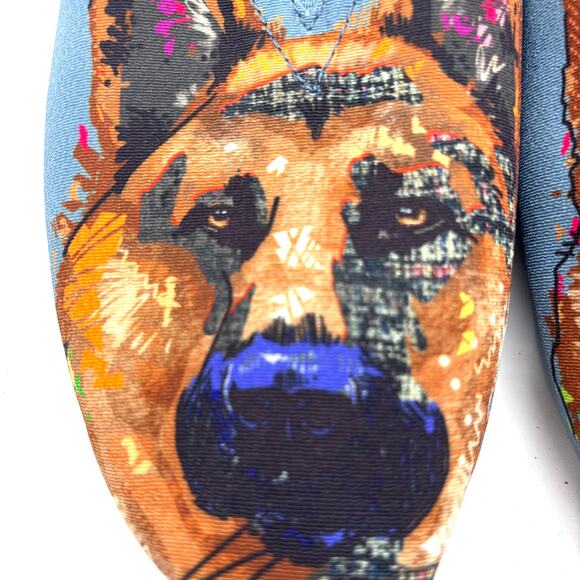 Sketchers Bob's Dogs German Shepard Women's Sz 8.5 Slip on Blue Comfort Walking - Picture 6 of 9